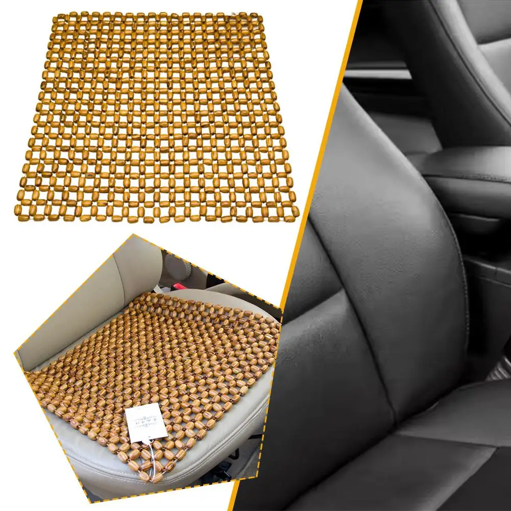 

Cool Car Seat Cushion Auto Cushion Wood Beads Thick Seat Bead Mat Cool Support Summer Wooden Wooden Cover Massage Universal N0U8
