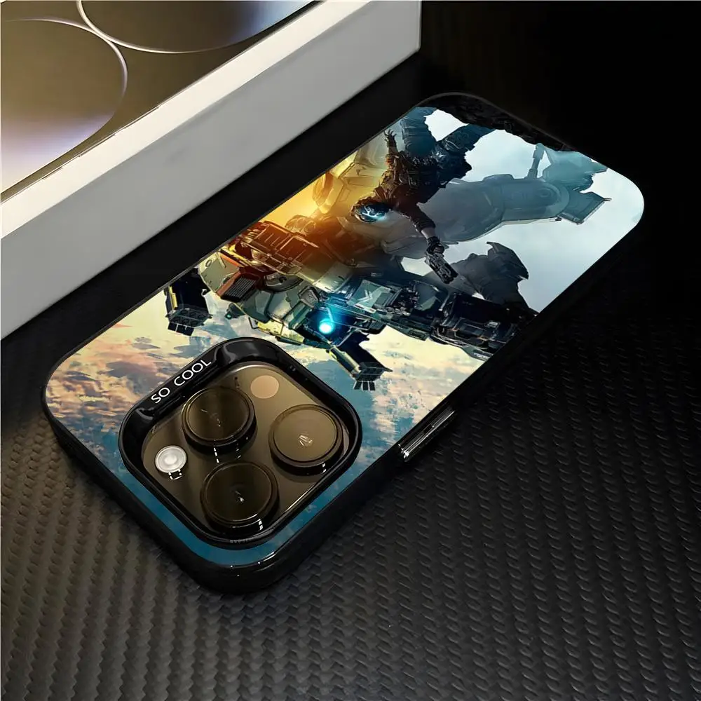 Heißes Gaming-Handyhülle-Design: Titanfall Bumper Case für iPhone 17 Air, 16, 15, 14 Plus, 13, 12, 11 Pro, 7, 8, XS Max, XR – Silber & Schwarz