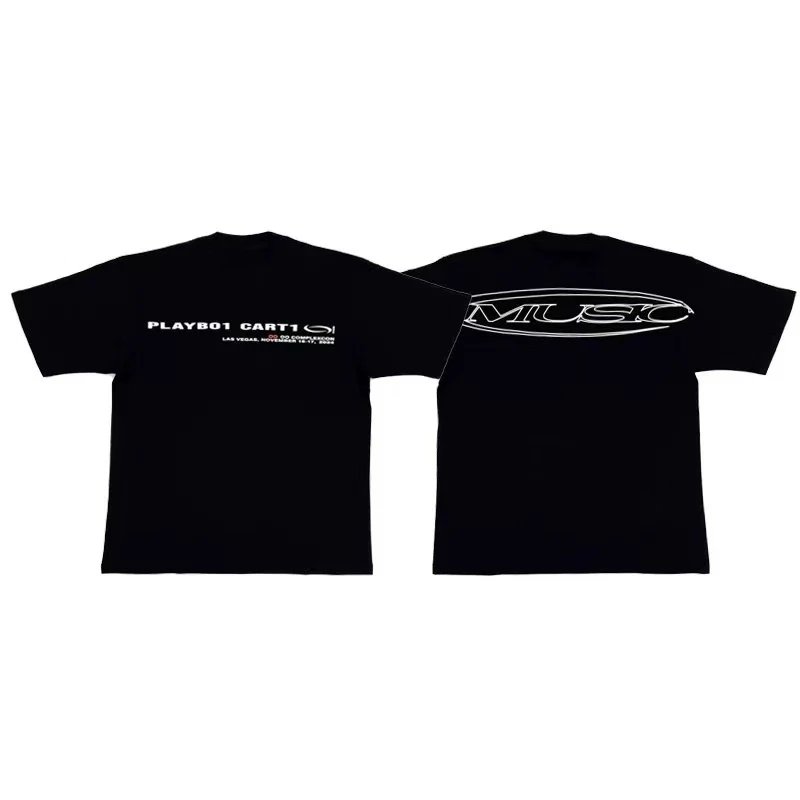 Opium Playboi Carti Complex Limited YVL estilo circundante 2025 Camiseta de manga corta Camiseta de talla grande para hombre Camiseta Top
