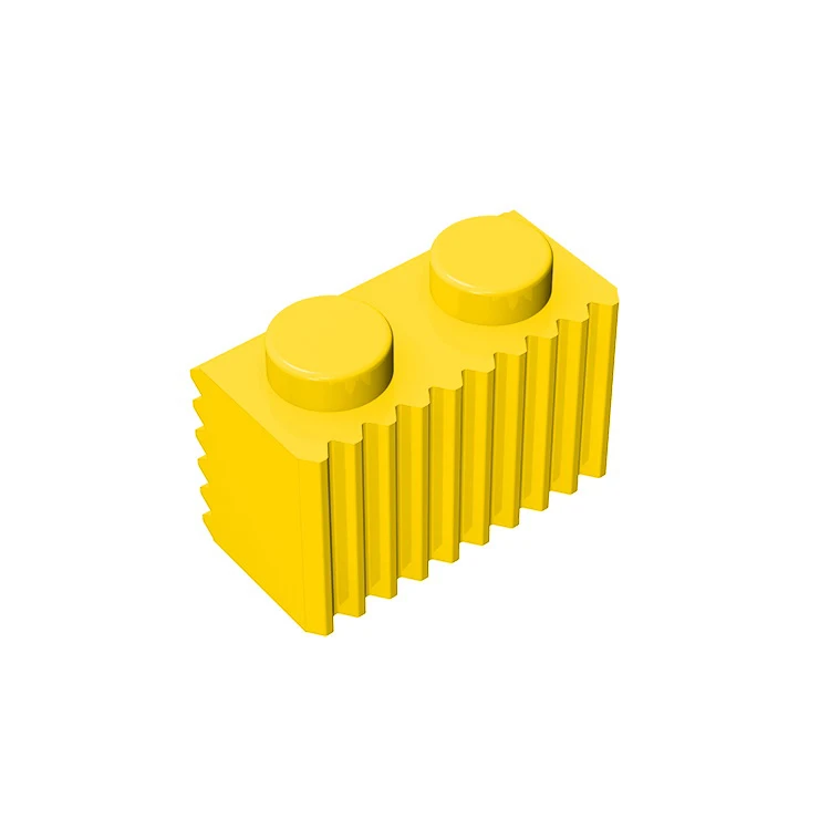 100 Pcs MOC Parts 2877 Brick Modified 1x2 with Grille / Fluted Profile Compatible Brick DIY Building Block Particle Kid Toy Gift