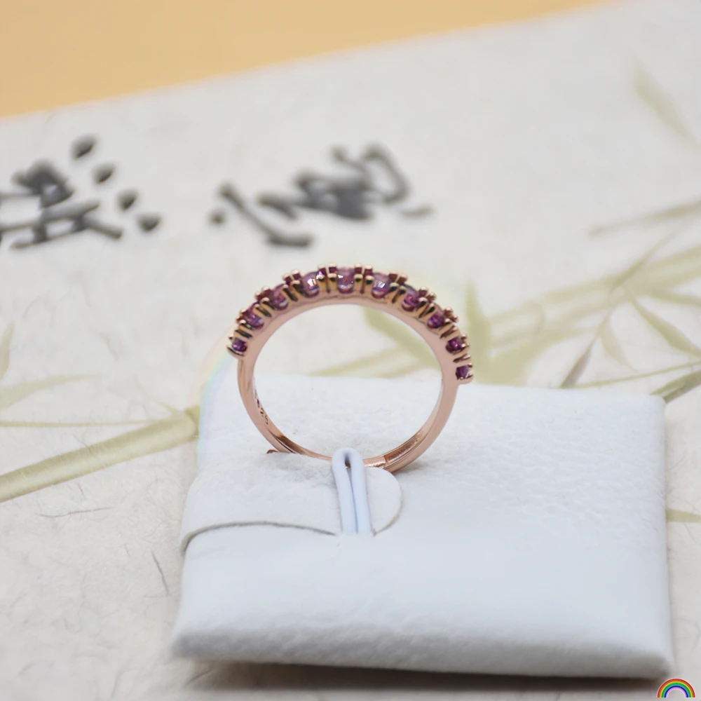 

Natural garnet purple tooth black ring women's volleyball ring 925 silver living mouth ring fidelity Rwbuy brand jewelry