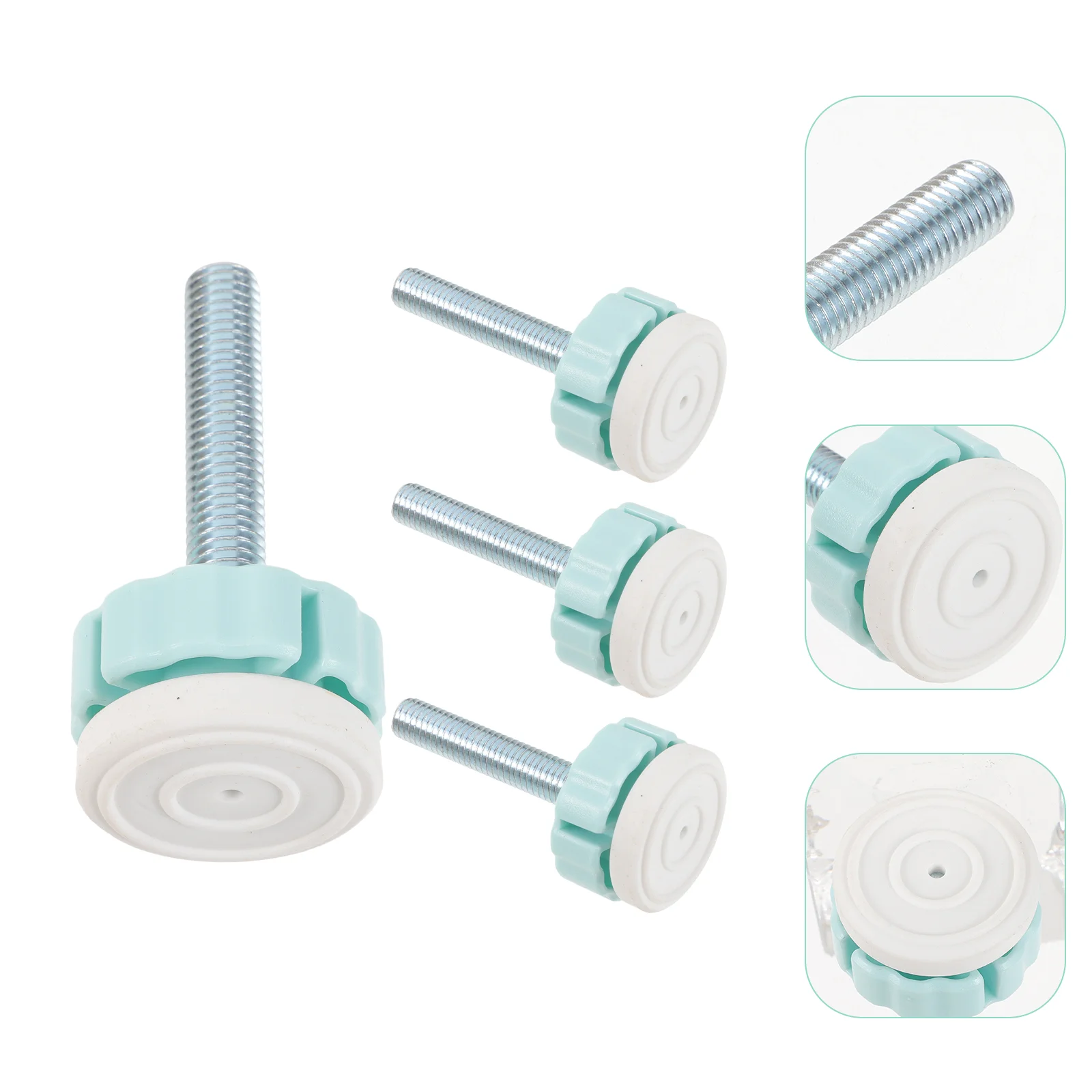 

4 Pcs Pet Dog Isolation Fence Metal Screws for Threaded Rods Indoor Steel Core Crib Stopper Safety Barrier Stairway