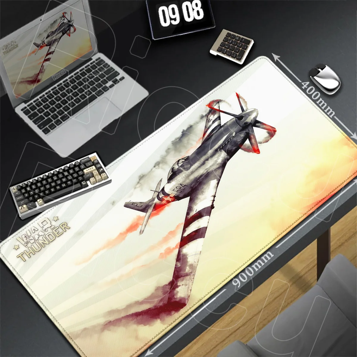 HD-Druck Büro-Tastatur-Mauspad War Thunder Mauspad Kampfsimulation Gaming-Dekorations-Teppich Computer-Gummi-Zubehör – Detail 10