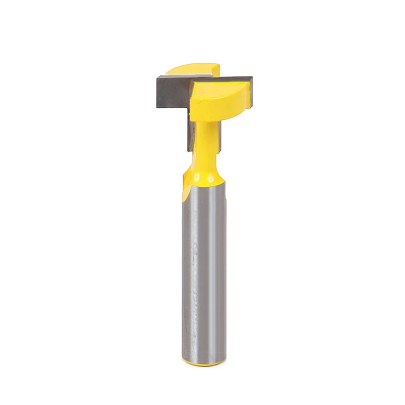 3/8 ''T-slot Cutter 1/4'' Shank Pegangan Penggilingan Woodworking Router Bit Drop Pengiriman