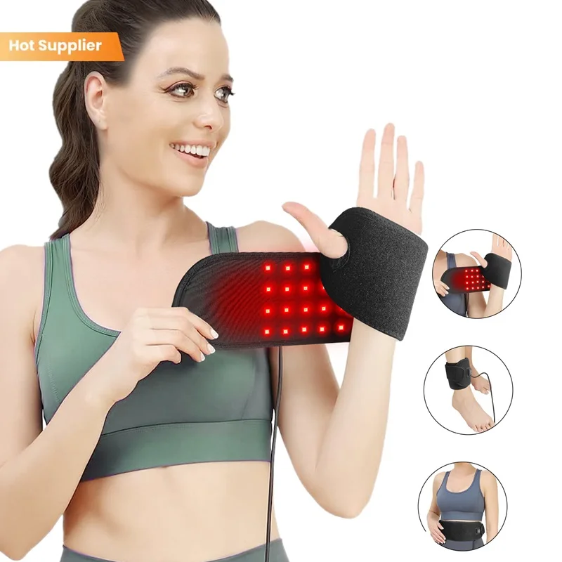

Портативный 660 нм красный + 850 нм инфракрасный светотерапевтический пояс для облегчения боли в руках и запястьях