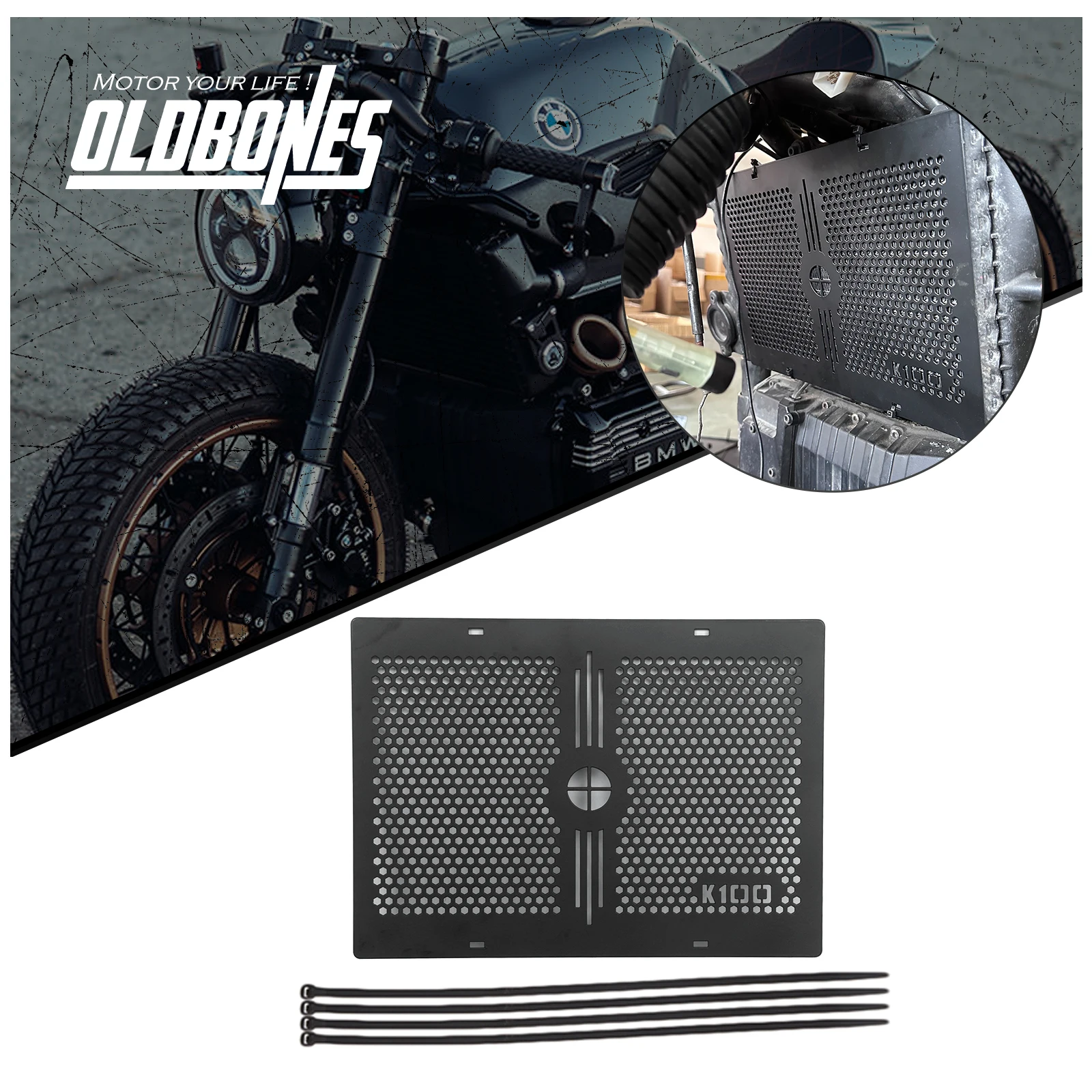 2024 Motorcycle Accessories For BMW K100 K75 K100 K-Series Radiator Guard Grill Guard Cover Grille Oil Cooler Protector