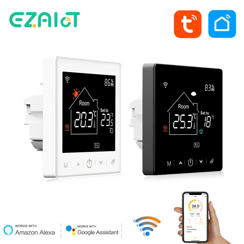 WiFi Smart Thermostat for Electric Warm Gas Boiler Floor Heating Tuya Programmable Temperature Controller Voice Google Home Alex