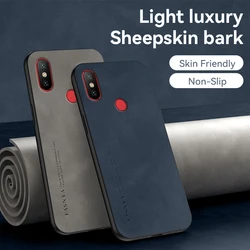 Luxury Retro Leather Skin Case For Xiaomi Mi A2 MiA2 Shockproof Matte Silicone Soft Back Cover Phone Cases