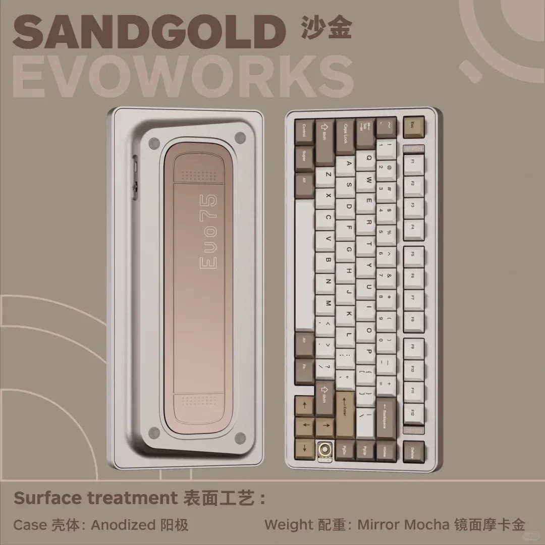 คีย์บอร์ดเกมมิ่ง EvoWorks EVO75 แบบกลไก 3 โหมดไร้สาย ฟังก์ชัน Hot Swap ถอดประกอบได้อย่างรวดเร็ว คีย์บอร์ดอะลูมิเนียม QMK/VIA