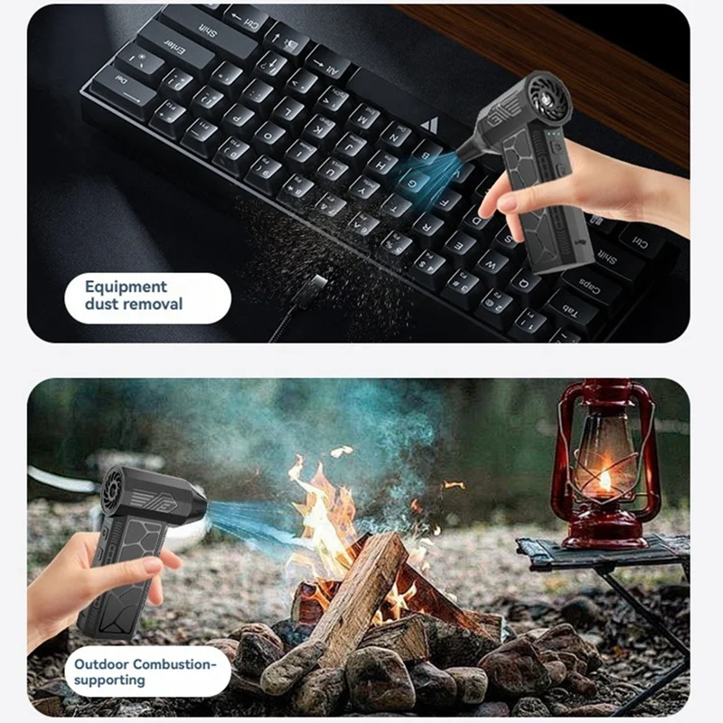 Powerful Turbo Blower Fan High-Speed Wind Turbine Blower 130000 RPM 3 Adjustable Speed Air Duster For Car Computer Keyboard