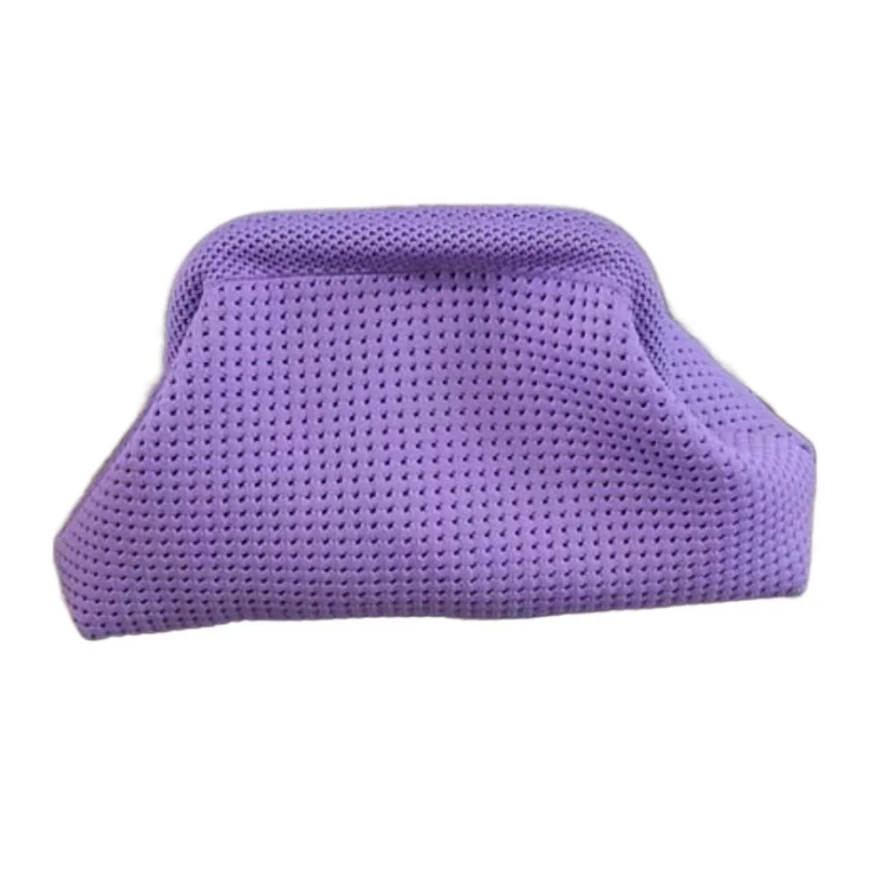 

Polyester Summer Beach Clutch Bag Soft Breathable Hollow Out Pouch Large Capacity Elastic Small Crochet Handbag Daily