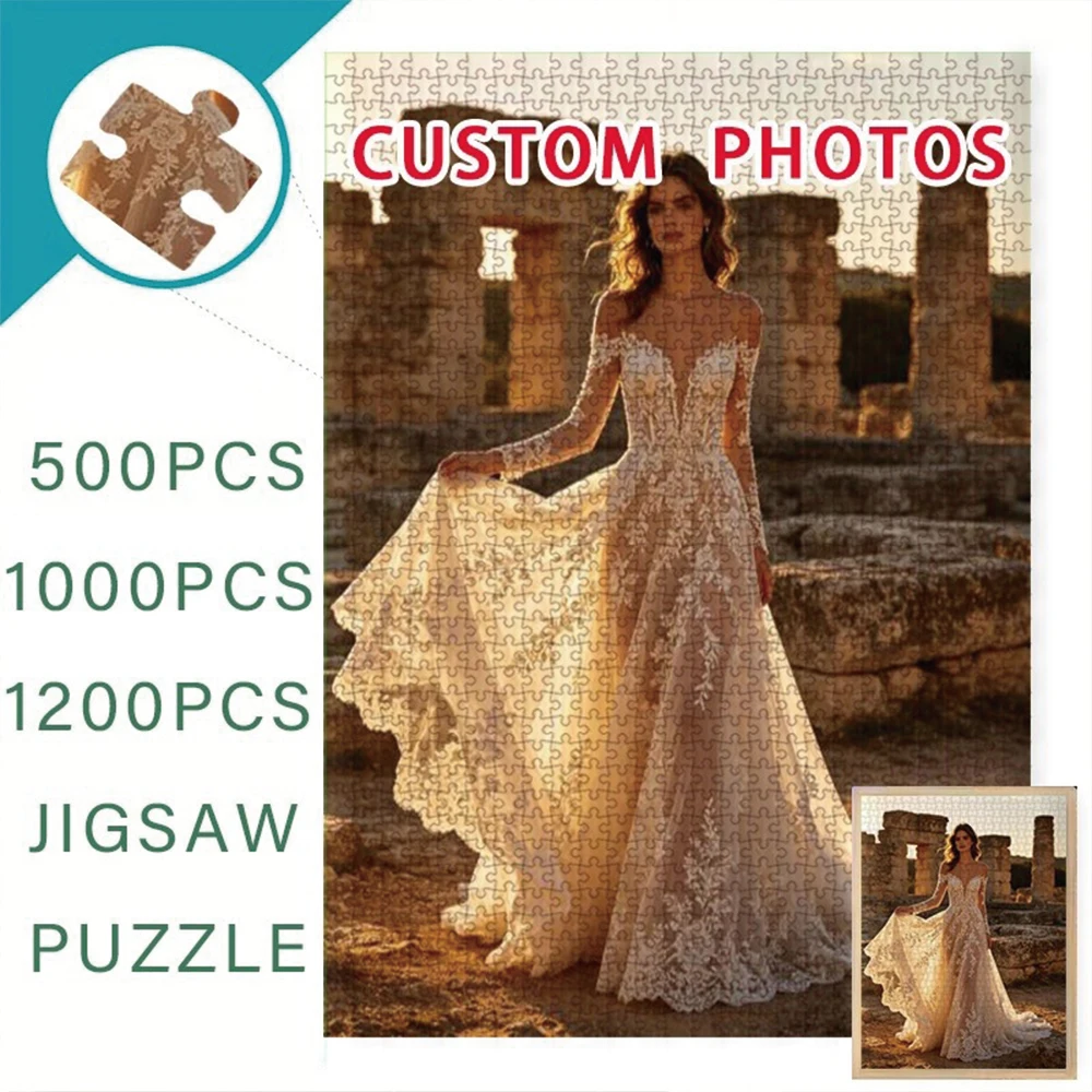 35/300/500/1039pcs Personalized Custom Photo Puzzle Wedding Photos for Adults Kids Toys Handmade Gifts