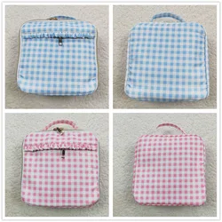 Factory Direct Sale RTS Kids Plaid Square Shaped Lunch Bags B​aby School Lunch Box