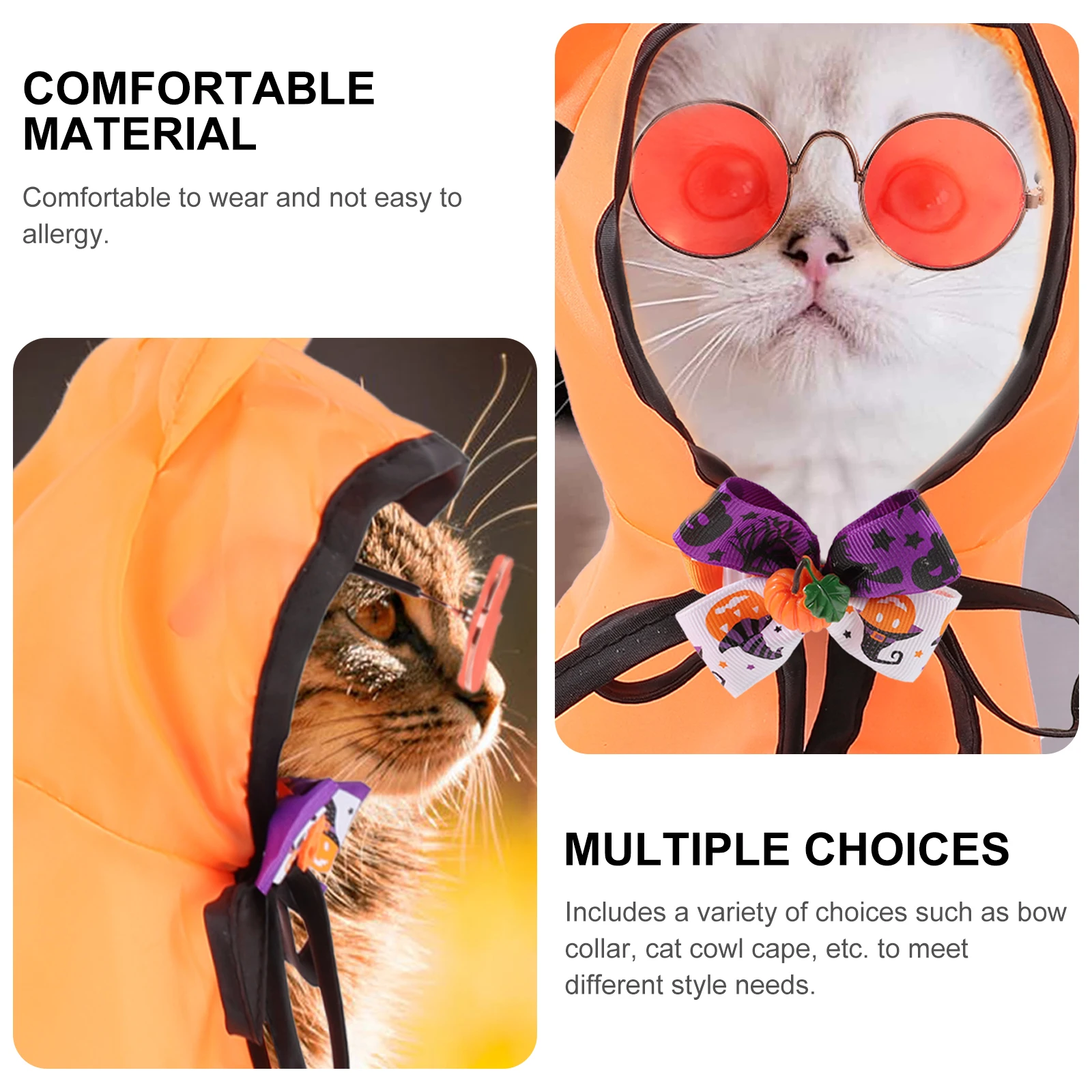 

Collar Cloak Suit Costumes for Cats Pets Decorate Halloween and Cape Polyester Outfits