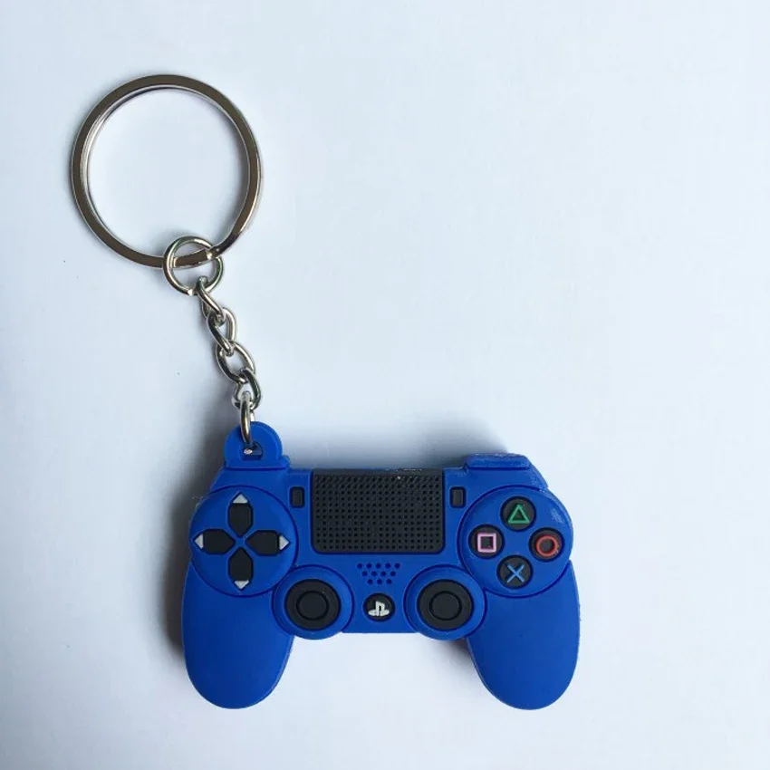 Mini Game Controller Keychain Portable PVC Soft Rubber Game Console Key Ring Hanging Backpack Pendant New Year Christmas Gift