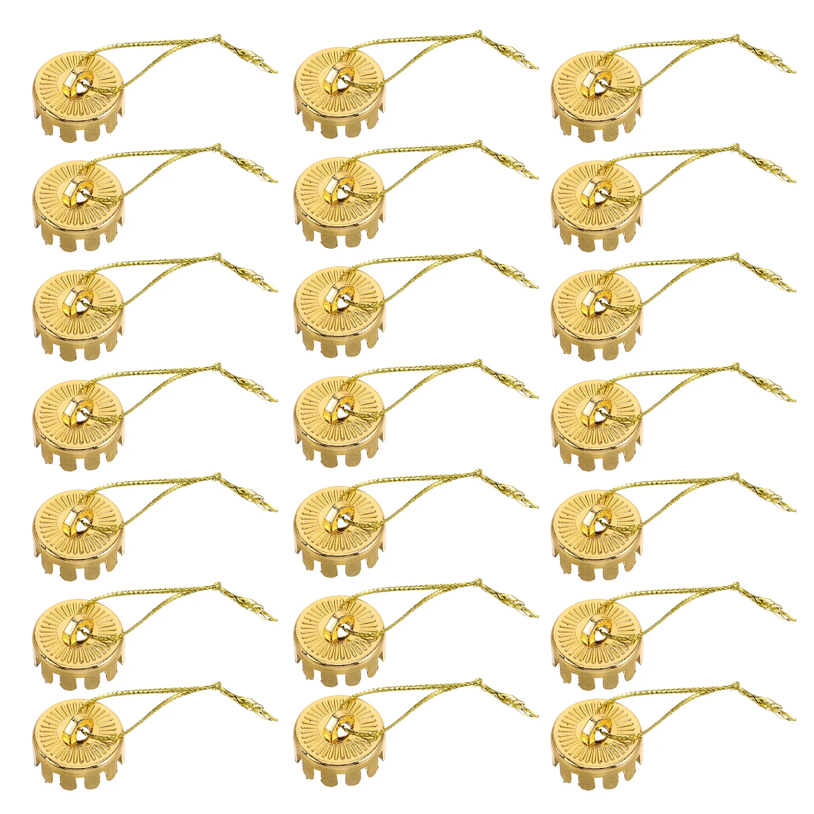 

100Pcs 2cm Christmas Ornament Caps Classic Design Secure Attachment DIY Decoration for Holiday Balls Trees Holiday Ornament Caps