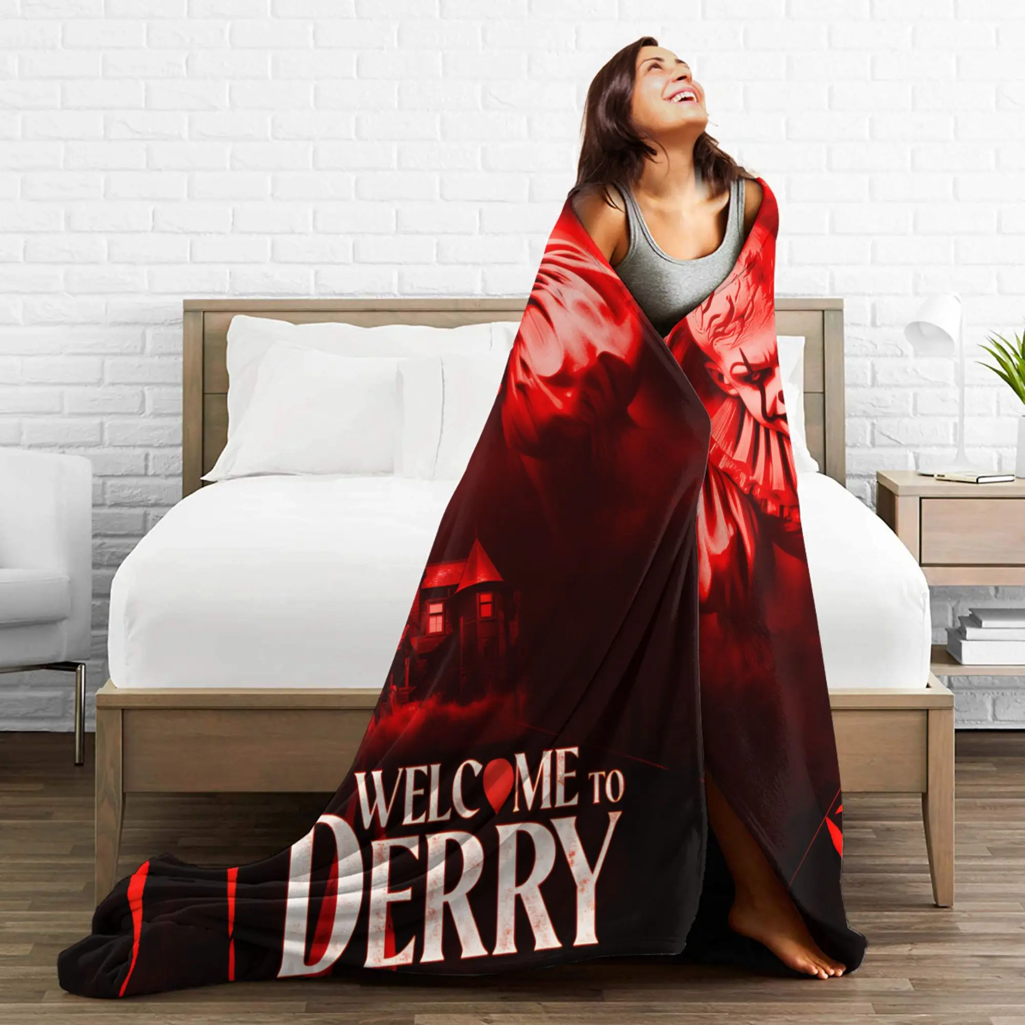 تكنولوجيا المعلومات مرحبا بكم في ديري 2025 بطانية ناعمة دافئة نزهة أفخم رمي بطانية نمط غرفة المعيشة الفانيلا المفرش غطاء سرير أريكة