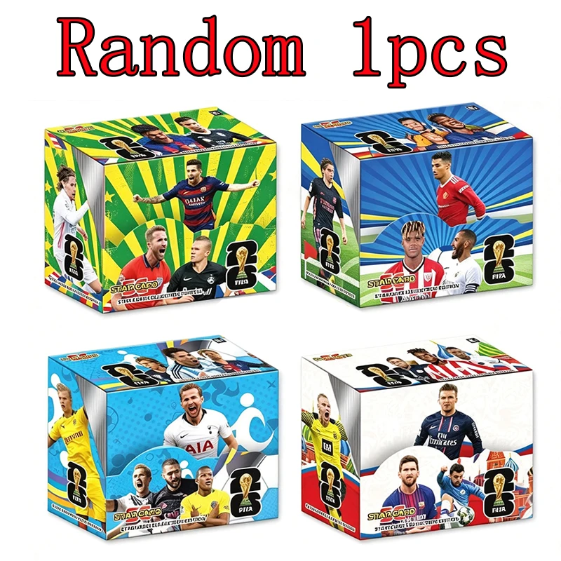 New Football Star Collection Cards Soccer Player Trading Card Sports Game Collectible Card Packs Fan Souvenir Gift for Boys Kids