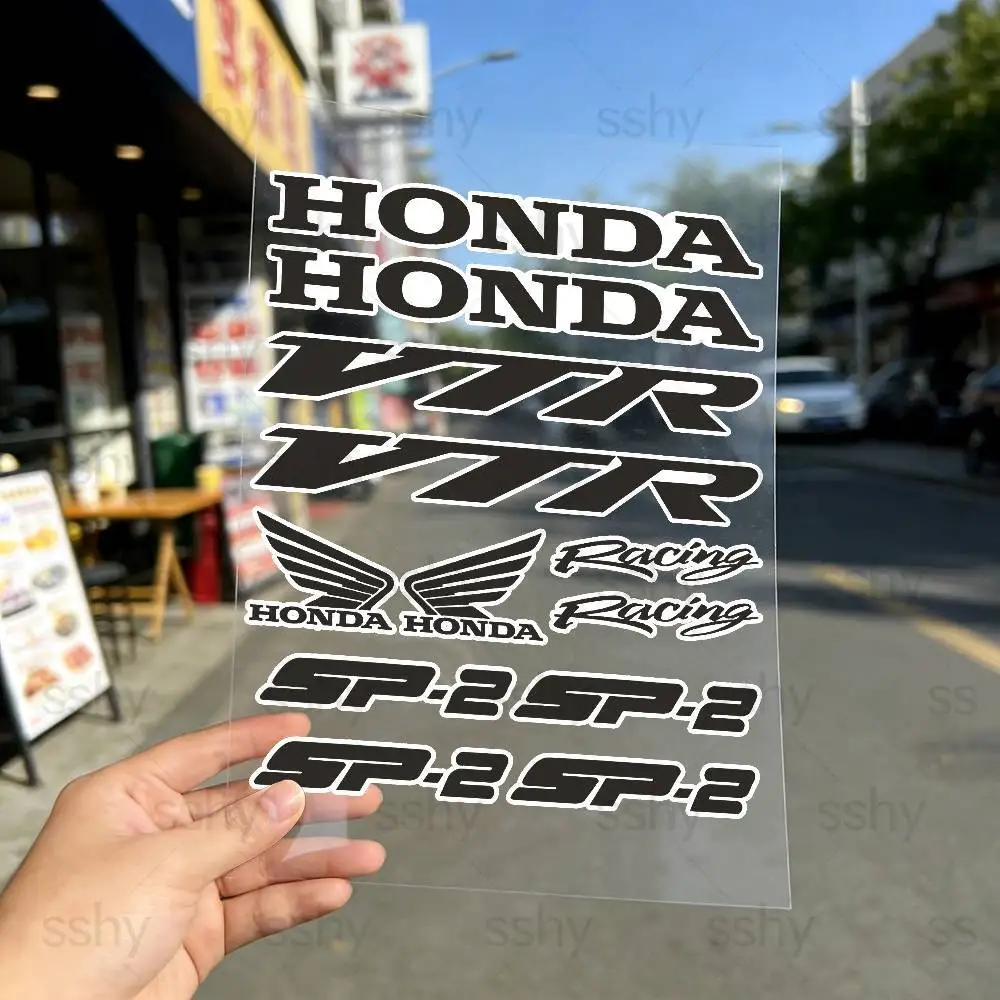 Adesivos refletivos para motocicleta, para honda vpr sp2, 18 cores, à prova d'água, decalques de vinil para capacete de moto, tanque de combustível, bicicleta