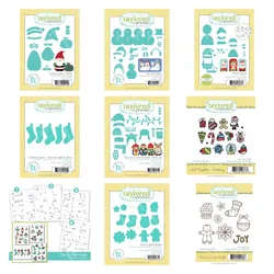 New Dies and Stamps 2024 Christmas All Together Holiday Cutting Dies Stencils for DIY Paper Card Embossed Scrapbooking Decor