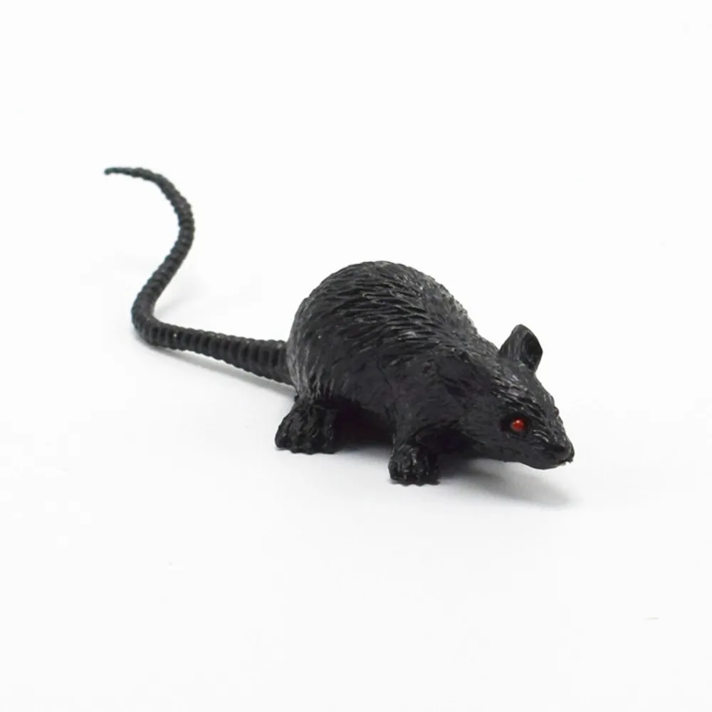 

10pcs Hallowen Party Decor Fake Rat Mini Black Grey Mouse Model Plastic Funny Kids Toy Trick Prank Prop