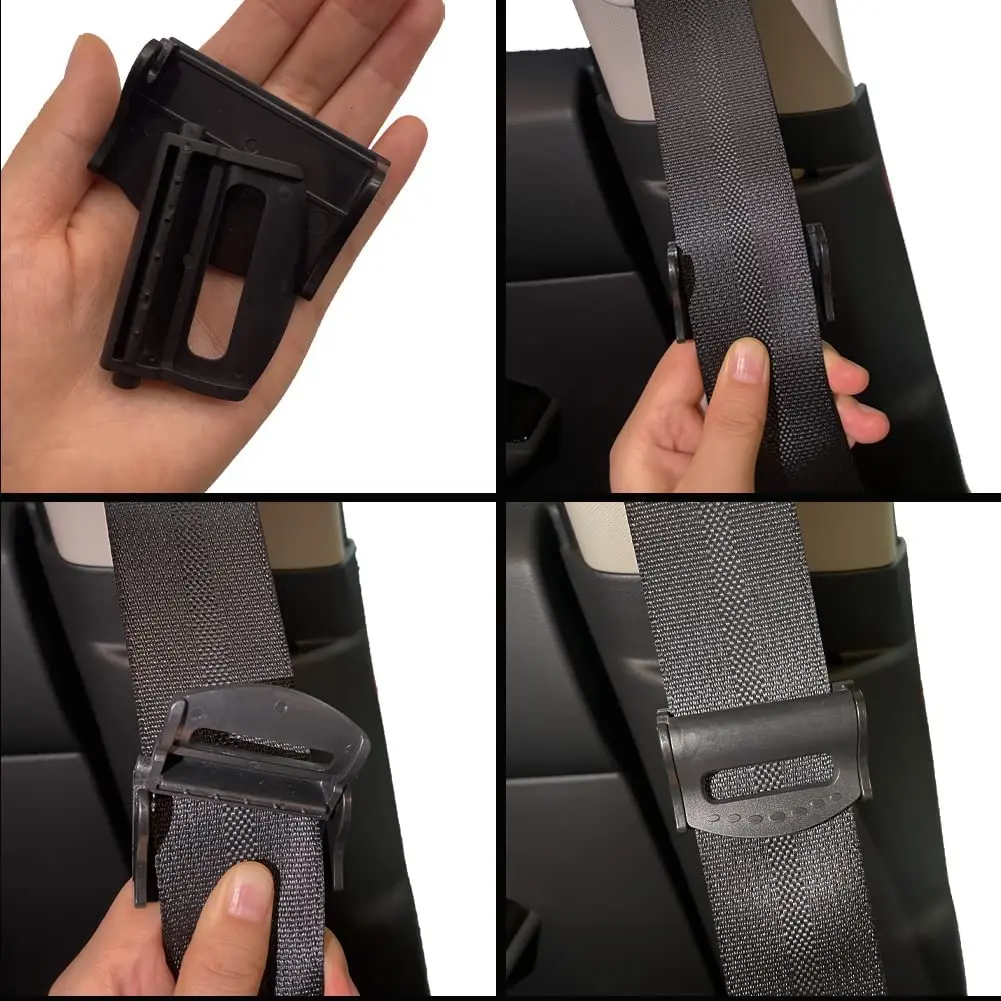 2 Pcs Car Seat Belt Clip Anti-skid Buckle Comfort Limiter Fixed Belt Fashion 4 Color ABS for Car Accessories Interior Safety