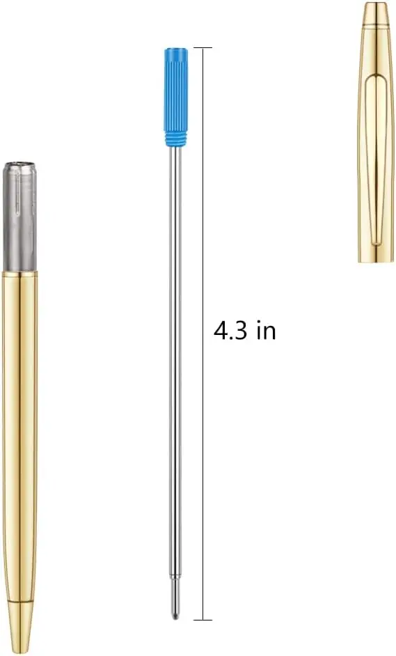 Ballpoint Pen Refills 20 Pack, 1.0mm Medium Point-10 Black & 10 Blue, Smooth Writing Replaceable German Ink Refill view 4