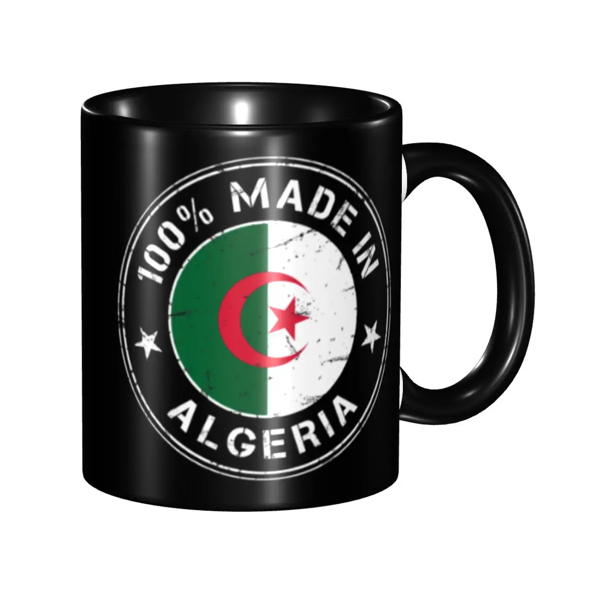 DIY Algeria Map Algerian Flag Ceramic Mug Custom Coffee Cup Creative Present
