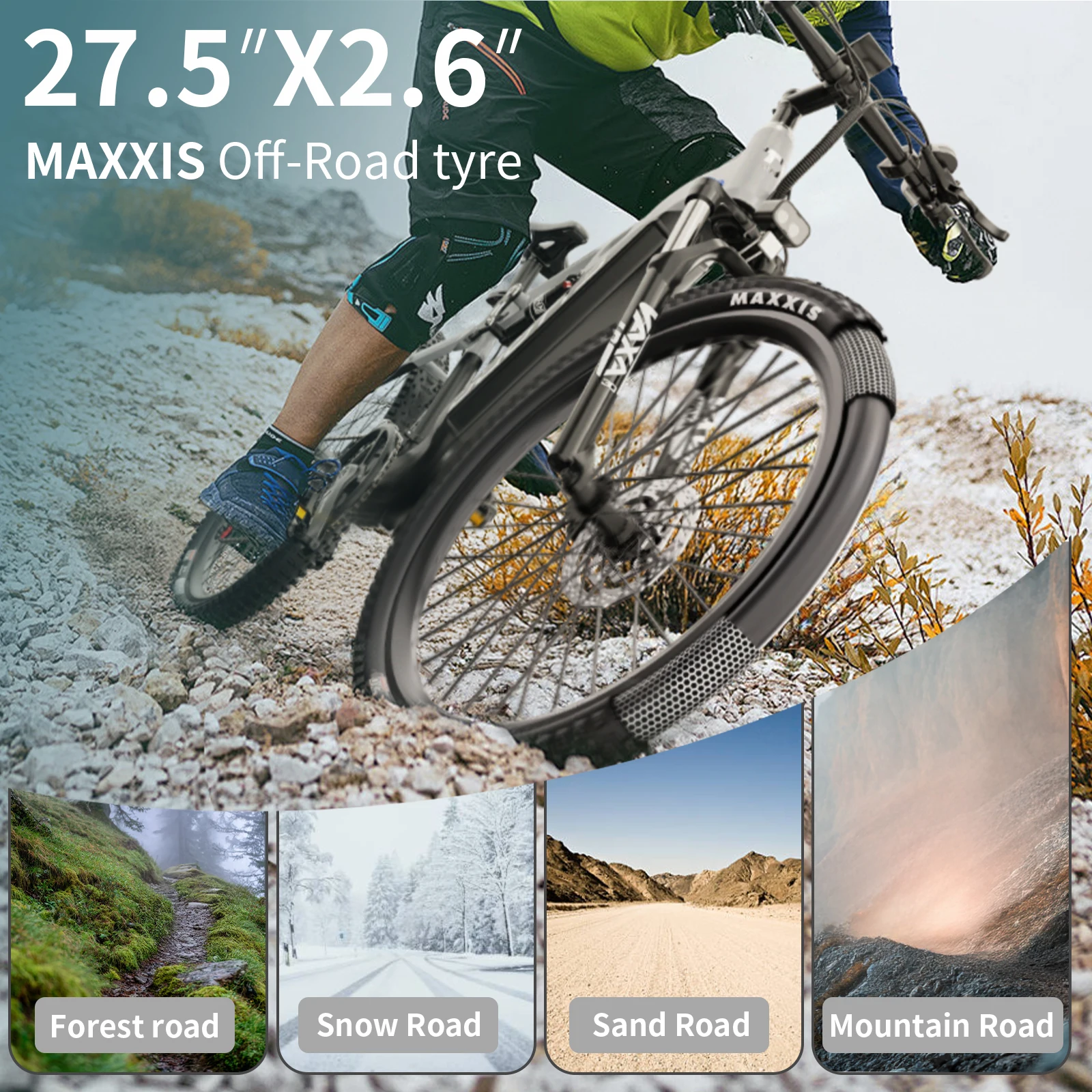 DUOTTS E29 Elektrofahrrad 250W 48V 13,5Ah Akku Offroad E-Bike 27,5 Zoll Fette Reifen Erwachsenen-Elektrofahrrad – Detail 16