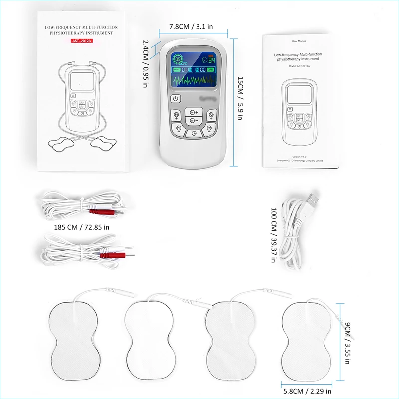 New Healthy Care Full Body Tens Acupuncture Electric Therapy Massager Meridian Physiotherapy Massager Electro EMS Apparatus