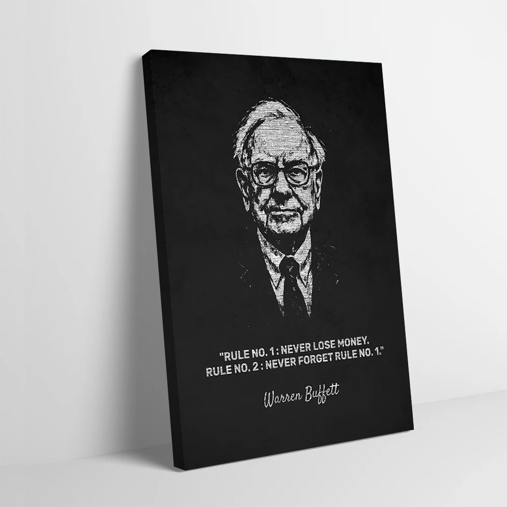 Warren Buffett Rule Quote Printed Poster Customizable Pictures Wall Art Canvas Painting Gift for Aesthetic Decoration Home Room