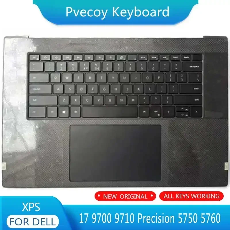 

New For XPS 17 9700 9710 Precision 5750 5760 Laptop Palmrest Case Keyboard US English Version Upper Cover