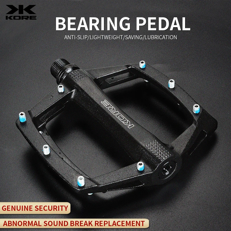 

Велосипедные педали KORE MTB, противоскользящие двойные подшипники DU, легкие педали из алюминиевого сплава, широкие педали на платформе, детали для горного велосипеда