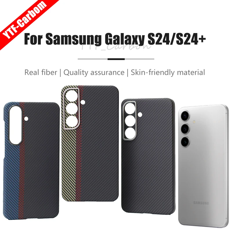 

YTF-Carbon Carbon fiber case for Samsung Galaxy S24Plus Anti-fall Aramid Fiber case Slimv Design S24 cover