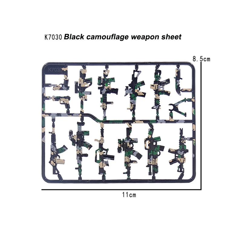Arma militar acessórios de camuflagem ww2 arma do exército blocos de construção figura tijolos peças montar modelo brinquedos educativos para o presente