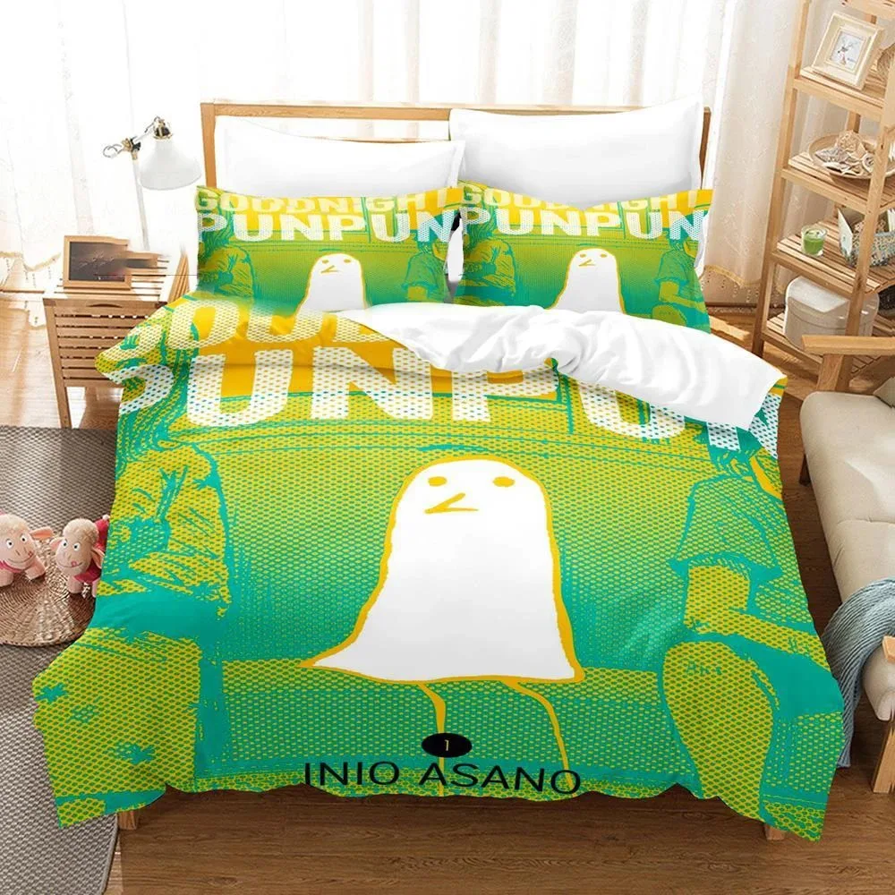 

3D Printed Punpun Oyasumi Goodnight Bedding Set Boys Girls Twin Queen Size Duvet Cover Pillowcase Bed Kids Adult