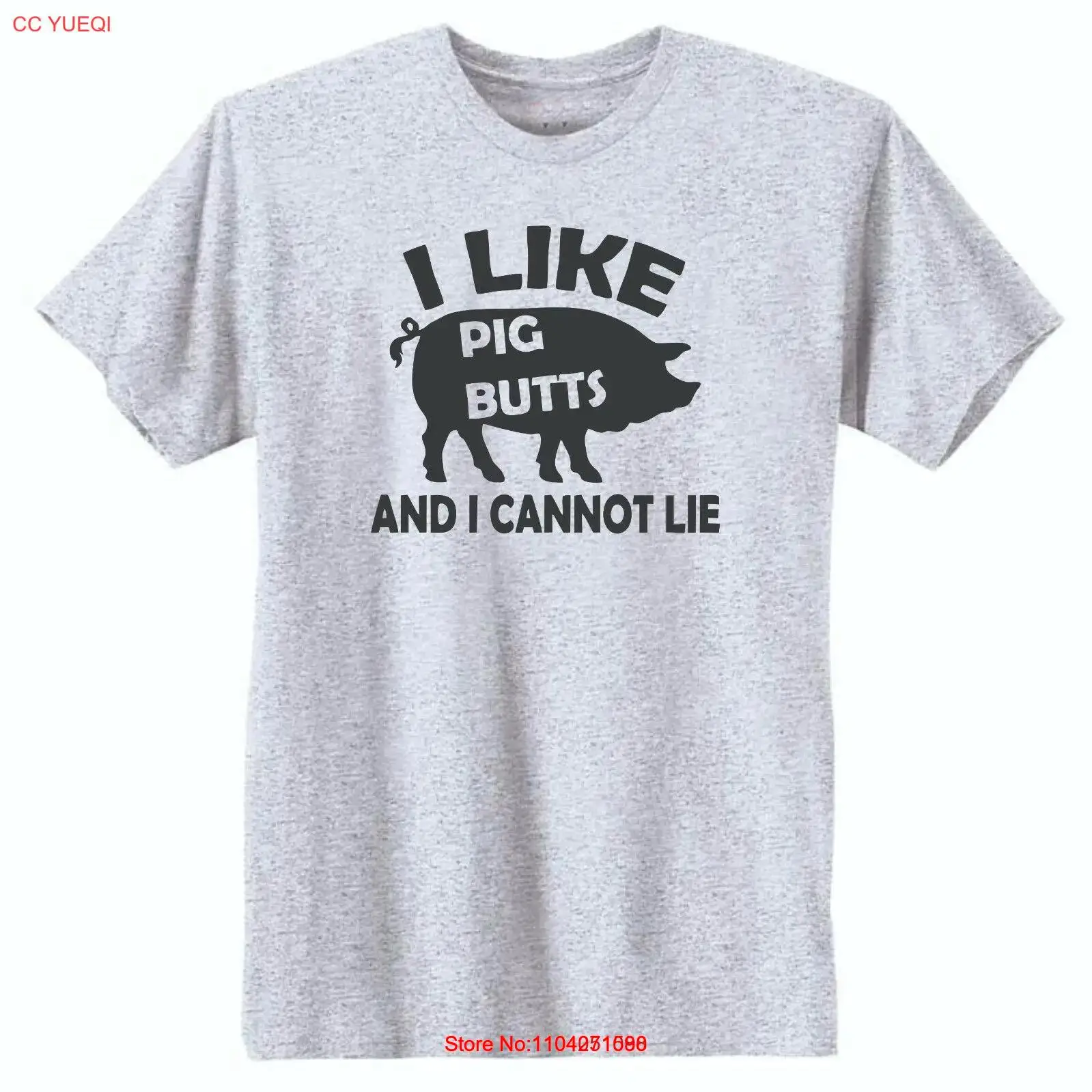 I Like Pig Butts And I Cannot Lie Funny Food Pork Bacon Lover T-Shirt.