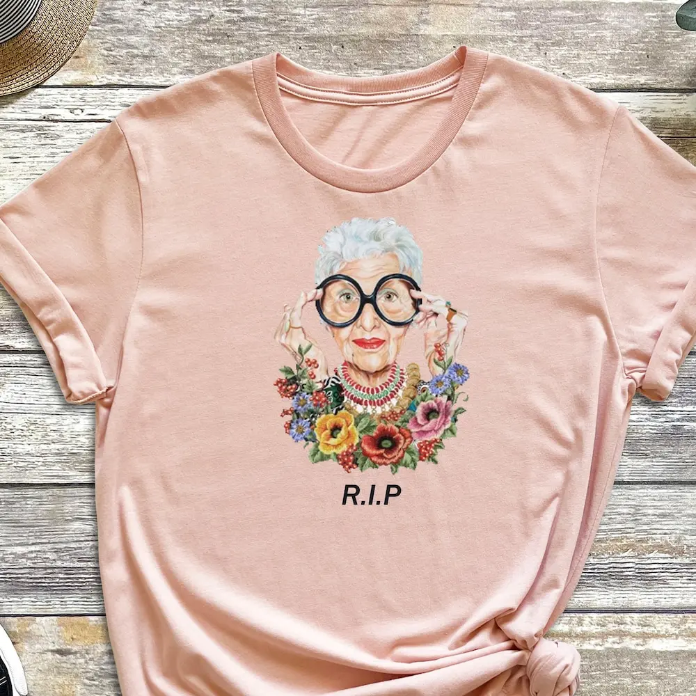 Iris Apfel T Shirt Rip Fan Rememberance