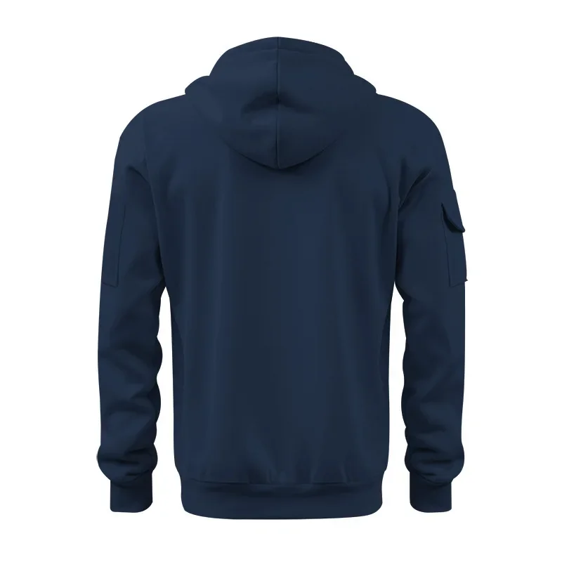 O novo conjunto masculino de 2025 apresenta roupas superiores e inferiores confortáveis e de alta qualidade, roupas esportivas com zíper com vários bolsos para homens, s