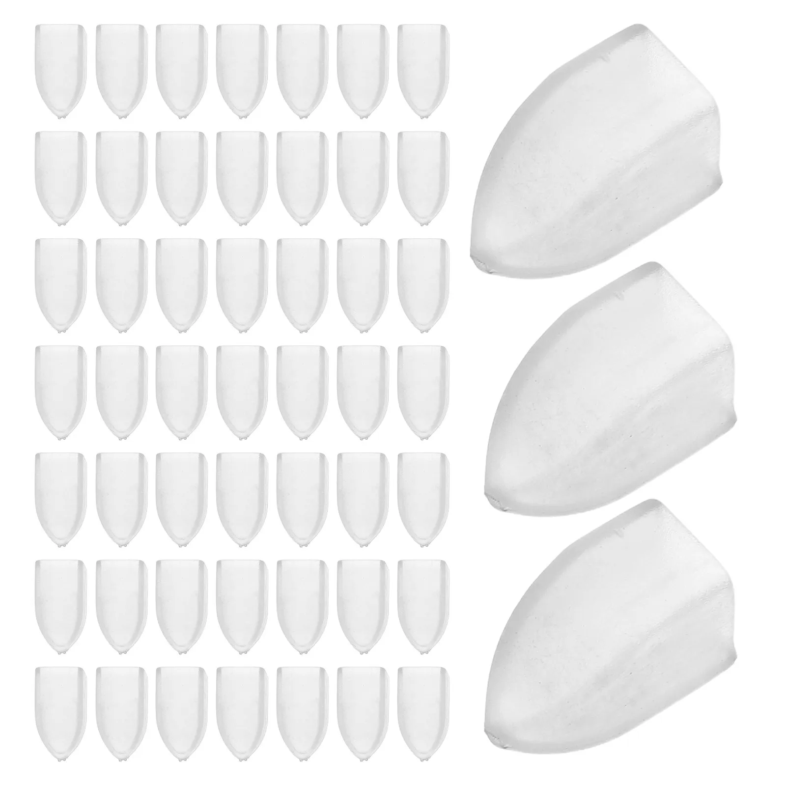 100Pcs Nail Tool Protective Covers Transparent Plastic Nipper Caps Portable Salon Safety Cutter Protector for Cuticle Nipper
