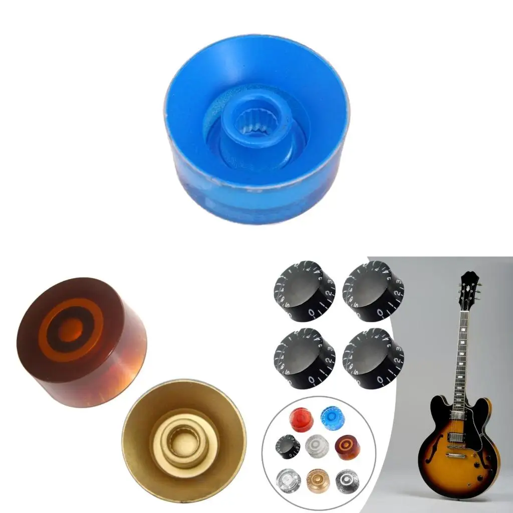 Q39E 4Pcs Bass Effect Button Control Knobs Turning Knobs Bass Knobs Guitar Knobs Potentiometer Guitar Turn Knobs Replacements