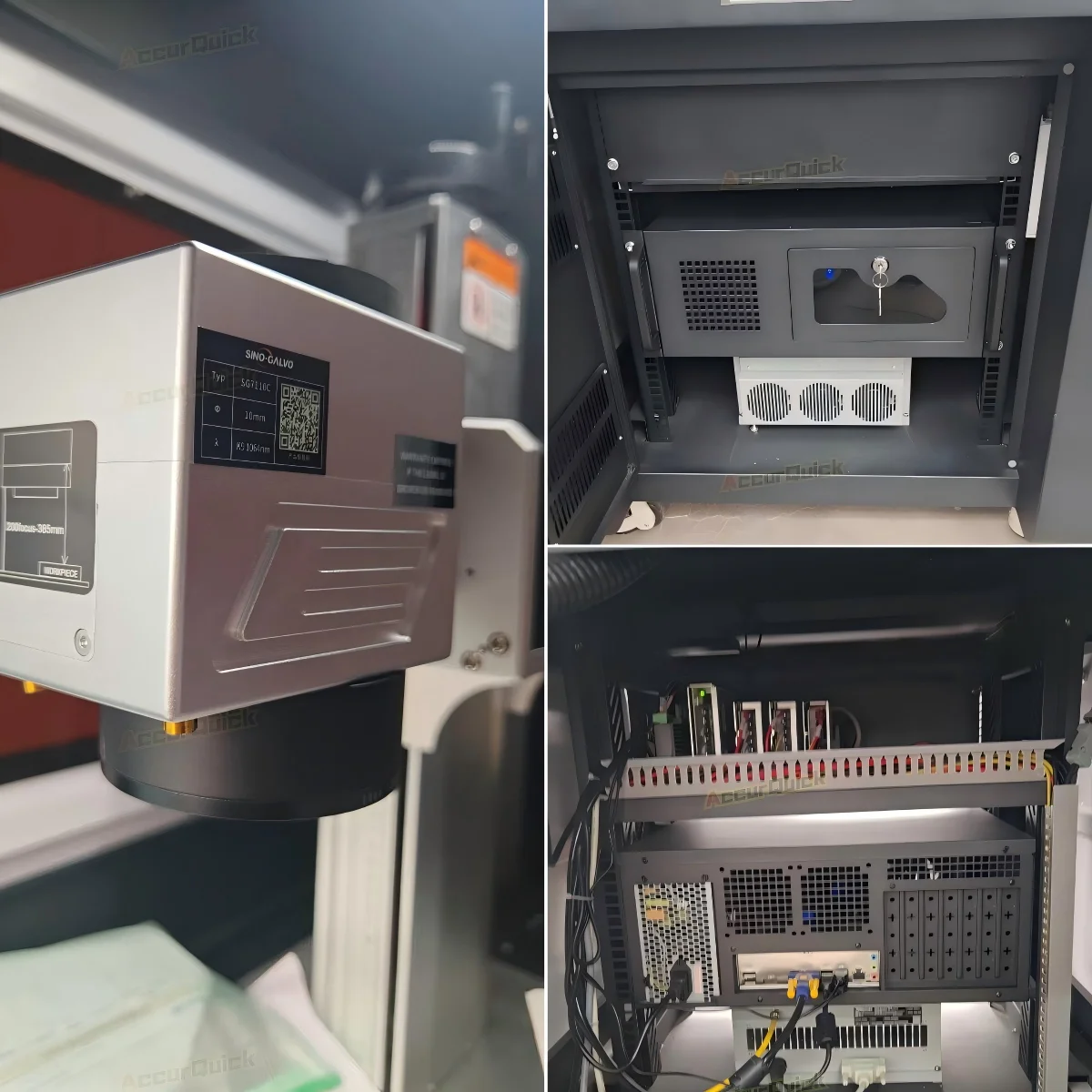 100000 Hours Working Life 100W Fiber Laser Printer Electronic Components Laser Marking Machine