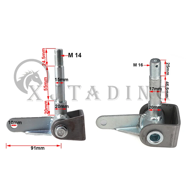 1Pair Karting Front Wheel Knuckle Spindle 5\