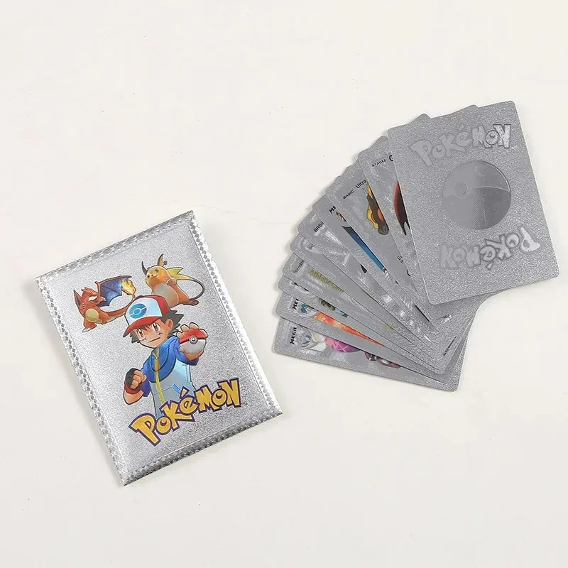 10Pcs Pokemon Cards German Spanish French English Vmax GX Color Energy Card Pikachu Rare Collection Battle Trainer Boys Gift