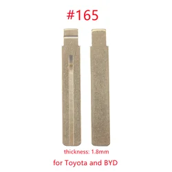 10pcs/lot 165# KD Keyless Key Blade Car Folding Flip Remote Blade for KD KEYDIY VVDI XHORSE Smart Remote for Toyota/Lexus/BYD