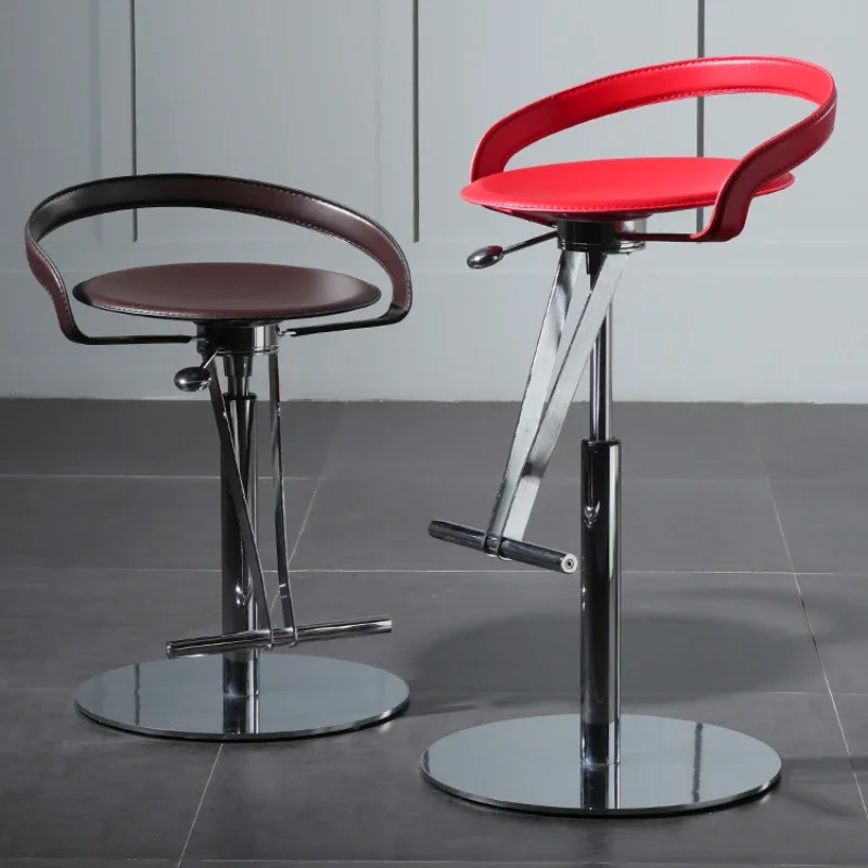 

Design Modern Lounge Bar Chairs Minimalistic Metal High Counter Salon Bar Stools Accent Swivel Tabouret De Bar House Accessories