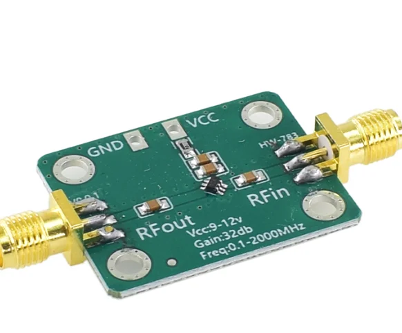 0.1-2000MHz RF مكبر للصوت واسعة النطاق مكاسب عالية 30dB منخفضة الضوضاء مكبر للصوت LNA مجلس التنمية