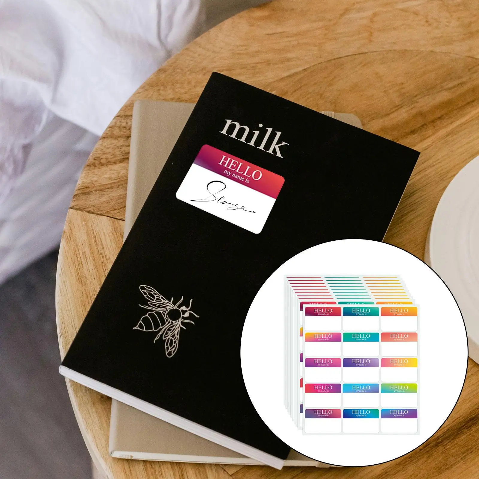 10 Sheet Name Stickers Greeting Cards Making Colorful Name Tag Labels Tag Stickers for Party Favors Festival Anniversary