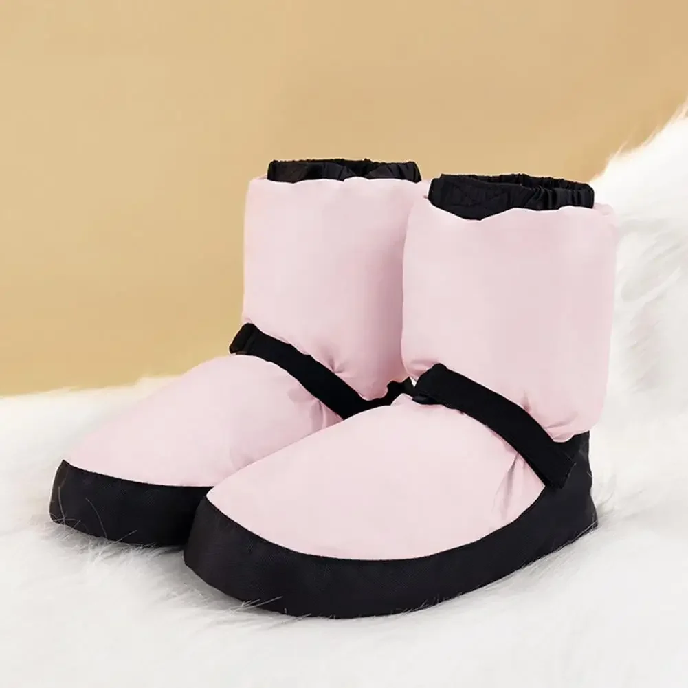 Bailarinas de diseño moderno para niños y mujeres, zapatos cálidos duraderos con estilo para práctica de baile profesional en invierno