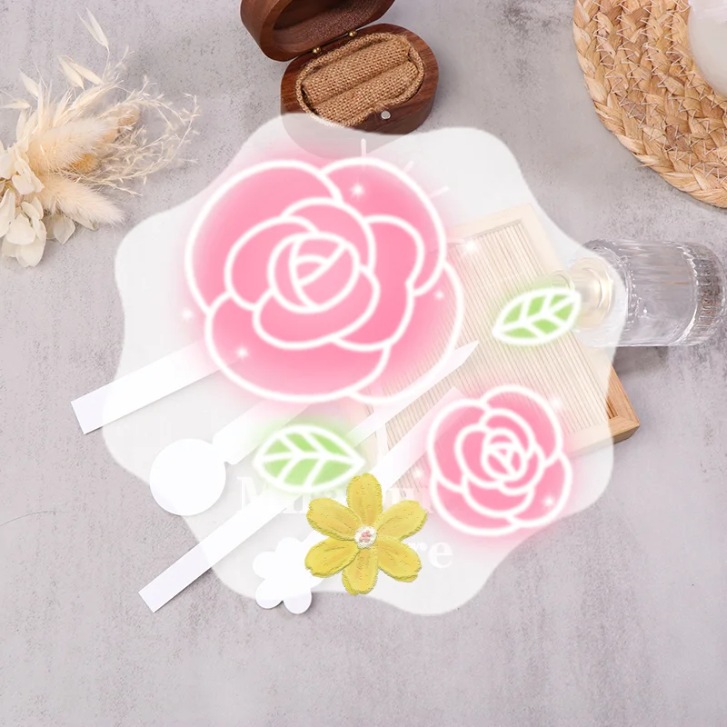 

100 шт./лот, тестер с круглой головкой, ароматерапия, аромат, парфюмерные эфирные масла, тестер, бумажные полоски в форме цветка